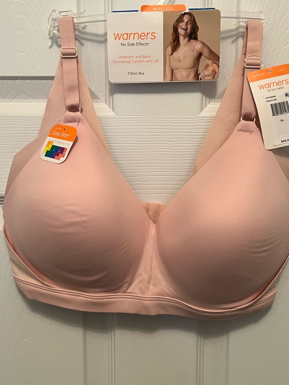 Warner's Women’s No Side Effects Wireless Lift T-Shirt Bra - XL - NWT